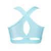 Choomomo Girls Sport Bra Sleeveless Crop Top Criss Cross Cutout Back for Dance Workout Yoga Training Light Blue 12 Years view 2