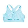 Choomomo Girls Sport Bra Sleeveless Crop Top Criss Cross Cutout Back for Dance Workout Yoga Training Light Blue 12 Years view 4