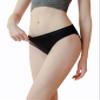 AIRCUTE Washable Absorbent Urinary Incontinence Underwear for Women or Girl, Bikini Panty for Bladder Leakage 25ml, Black Black (Medium) view 1