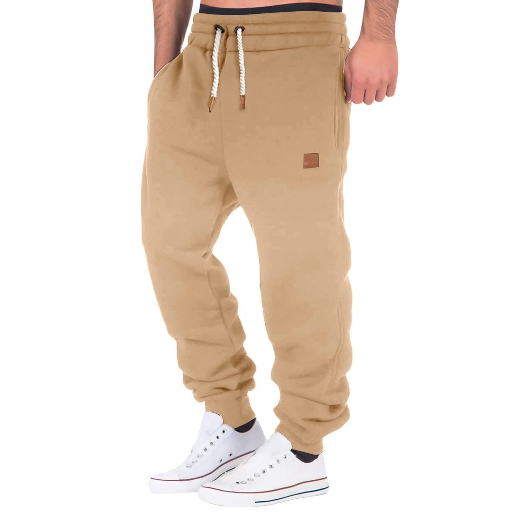 WABEOR Mens Jogger Sweatpants with Pockets Heavyweight Elastic Bottom Drawstring Jogger Pants Casual Loose Athletic Trousers