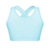 Choomomo Girls Sport Bra Sleeveless Crop Top Criss Cross Cutout Back for Dance Workout Yoga Training Light Blue 4 Years view 1