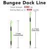 3FT Bungee Dock Line Boat Ropes for Docking Line Mooring Rope with Stainless Steel Clip Accessories for Boats 2pcs (Green, 3Feet) view 4