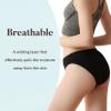 AIRCUTE Washable Absorbent Urinary Incontinence Underwear for Women or Girl, Bikini Panty for Bladder Leakage 25ml, Black (2X-Large) view 4