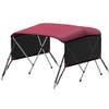 KAKIT Bimini Tops with Mesh Sidewalls Support Poles for Boats Marine Grade Canvas Top Includes 2 Straps Storage Boot 1 Inch Aluminum Frame(3 Bow 6'L x 46" H x 61"-66" W,Burgundy) view 1