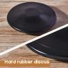 Deekin 2 Pcs 1KG Sports Rubber Practice Discus Smooth Surface Black Rubber Discus Disc Track and Field Equipment for High School Man Woman Outdoor Throwing Practice Students view 4