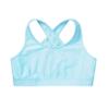 Choomomo Girls Sport Bra Sleeveless Crop Top Criss Cross Cutout Back for Dance Workout Yoga Training Light Blue 10 Years view 3