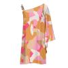 ADHOWBEW Summer Dress for Women,Fashion One Shoulder Batwing Sleeve Mini Dress Loose Fit Casual Flowy Floral Print Cute Dress Plus Size Boho Dress Sexy Dress Wedding Guest Dresses(E-Orange,X-Large) view 3