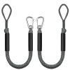 3FT Bungee Dock Line Boat Ropes for Docking Line Mooring Rope with Stainless Steel Clip Accessories for Boats 2pcs (Grey, 3Feet) view 1