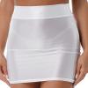 Vxuxlje Women's Oil Glossy Smooth Pencil Skirt Casual High Waist Rave Party Clubwear Miniskirt White X-Large view 1