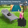 ABORON Patio Lounge Chair, Folding Guest Bed Cot for Adults, 500LB Heavy-Duty Capacity, Portable Extra Bed with Comfort Mat, Quick Fold Design for Indoor Guest Stays & Temporary Use view 3