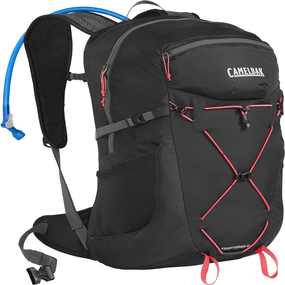 CamelBak Women's Fourteener 24 Hiking Hydration Pack 100oz - Hike Backpack, Black/Fiery Coral