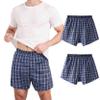 TIICHOO Incontinence Underwear for Men Washable Urinary Incontinence Boxer with Front Fly Regular Absorbency Mens Leak Proof Underwear 2 Pack(Medium, Blue Plaid) view 1