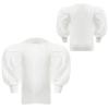 ACSUSS Toddler Kids Casual Wedding Prom Clothing Baby Girls Pullover Top Ribbed Knitted Shirt Slim Fit Solid Color Blouse White 4-5 Years view 2