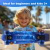Kids Skateboard Set with Light-Up WheelsComplete Beginner Kit Includes Full Protective Gear & Skate ToolIdeal for Boys & Girls,Blue 22" view 2