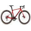 KABON Carbon Gravel Road Bike, T800 Carbon Fiber Frame 700C Road Bike with 18 Speeds Drivetrain, Integrated Carbon Handlebar, Disc Brakes Racing Bicycle for Adult Unisex (Red, 50cm) view 1