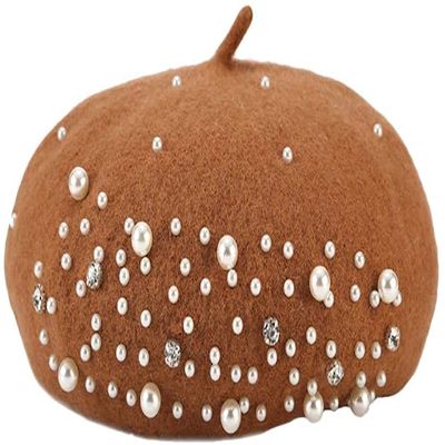 WYR Hat,Winter Warm Hat Women's Classic Retro Beret Autumn Artist Cap Women's Accessories,Khaki,M