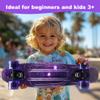 Kids Skateboard Set with Light-Up WheelsComplete Beginner Kit Includes Full Protective Gear & Skate ToolIdeal for Boys & Girls,Purple 22" view 2