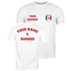 lepni.me Mens Mexico Soccer Shirt with Your Name Number Mexican Flag Badge Personalized Jersey Custom Football World Cup 2022 (L White Multi Color) view 1
