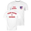 lepni.me Mens USA Soccer Shirt with Your Name Number | American Flag Badge Personalized Jersey Custom Football World Cup 2022 (M White Multi Color) view 1