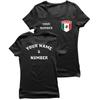 Personalised Women's Mexico 2026 Football T-Shirt Short Sleeve | Custom Name and Number | Mexico Flag Design (L Black Multi Color) view 1