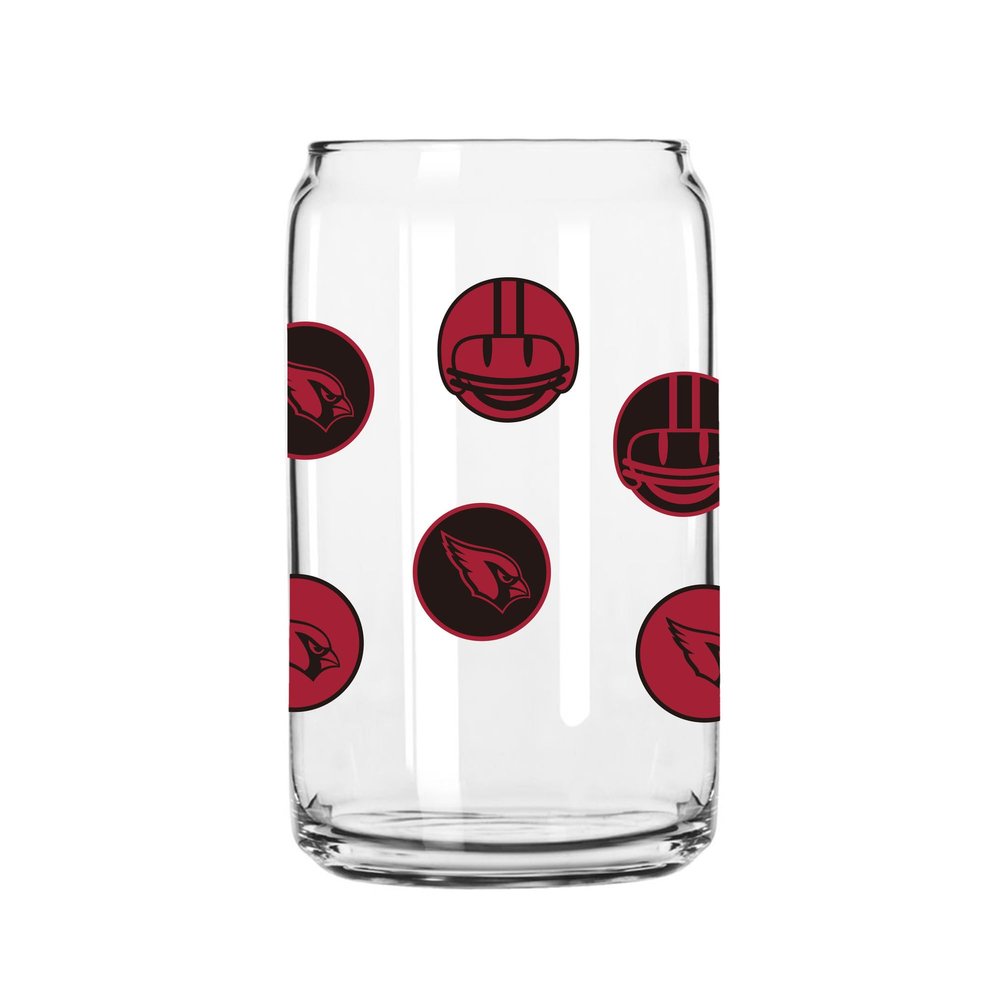 Logo Brands Arizona Cardinals 16oz. Smiley Can Glass