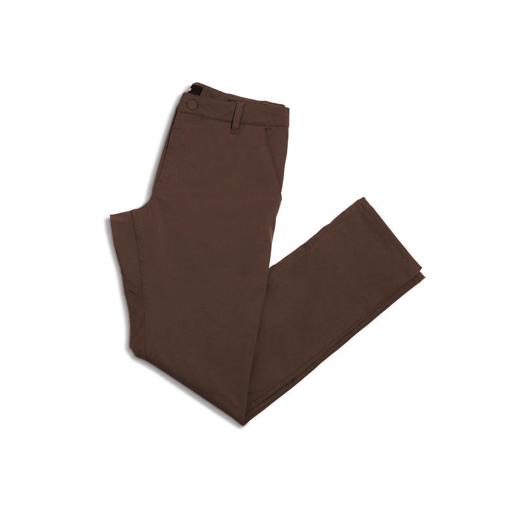 TRUE Linkswear All Day Men's 5 Pocket Golf Pants, Slim Tailored Fit, 4-Way Stretch, Weather Resistant, Coffee