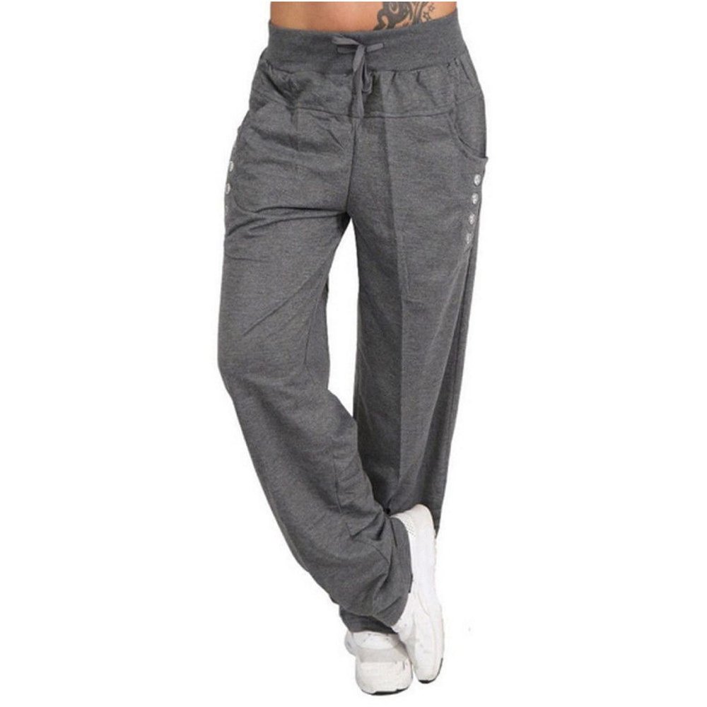 Yoga Pants with Pockets for Women Bootcut High Waist Workout Bootleg Pants Tummy Control Cargo Wide Leg Flare Pants A01#Dark Gray