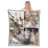 FrameStory Custom Blanket Photos and Text, Fully Customizable with Your Pictures and Message, Water Resistant Outdoor Throw, 50" x 60" view 1