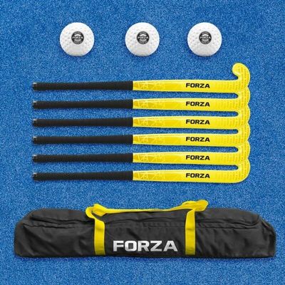 FORZA Field Hockey Stick & Ball Coaching Sets - 6X W100 Field Hockey Sticks, 3X Balls & 1x Bag (36.5")