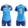 ORKY USA Women Soccer Jersey, Quick Dry Sublimation Customize Shirt Short Set, Lightweight Breathable Training Uniform Freeze(Blue 2XS) view 4