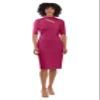 Maggy London Women's Notch Neck Sleek Sheath Dress Office Workwear, Cherries Jubilee view 2