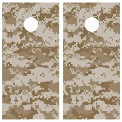 Desert Digital Camo Cornhole Board Wrap Only  Premium Laminated Vinyl Skin for Standard 24x48 Cornhole Boards, Military-Inspired Digital Camouflage Design, Weather-Resistant, Easy Installation