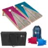 Tailgating Pros Lightweight Pyramid Design Cornhole Board Set w/Bean Bags and Carrying Case - 4'x2' Regulation Cornhole Game view 1