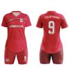 ORKY USA Women Soccer Jersey, Quick Dry Sublimation Customize Shirt Short Set, Lightweight Breathable Training Uniform Freeze(Red 2XS) view 4