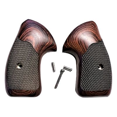 fits All Charter Arms Grips Universal fit Rosewood Checkered Oversize wrap Around