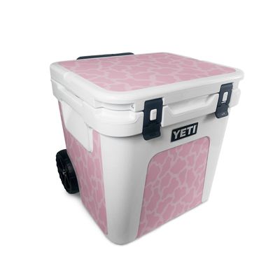 MightySkins Skin Compatible with Yeti Roadie 48 Wheeled Cooler - Pink Giraffe | Protective, Durable, and Unique Vinyl Decal wrap Cover | Easy to Apply, Remove, and Change Styles | Made in The USA