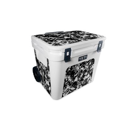 MightySkins Skin Compatible With Yeti Roadie 60 Wheeled Cooler - Black Modern Camo | Protective, Durable, and Unique Vinyl Decal wrap cover | Easy To Apply, Remove, and Change Styles | Made in the USA