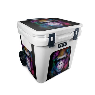 MightySkins Skin Compatible with Yeti Roadie 48 Wheeled Cooler - Neon Monkey | Protective, Durable, and Unique Vinyl Decal wrap Cover | Easy to Apply, Remove, and Change Styles | Made in The USA