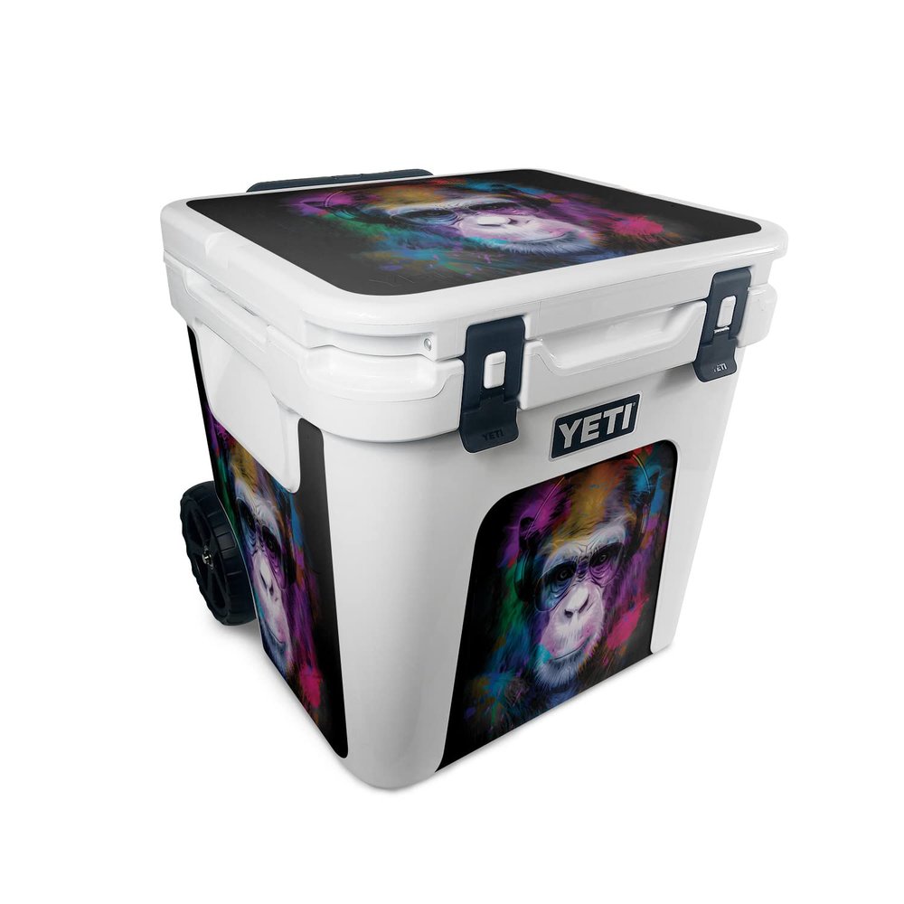 MightySkins Skin Compatible with Yeti Roadie 48 Wheeled Cooler - Neon Monkey | Protective, Durable, and Unique Vinyl Decal wrap Cover | Easy to Apply, Remove, and Change Styles | Made in The USA