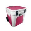 MightySkins Carbon Fiber Skin Compatible with Yeti Roadie 48 Wheeled Cooler - Pink Pleather | Protective, Durable Textured Carbon Fiber Finish | Easy to Apply and Change Style | Made in The USA view 1