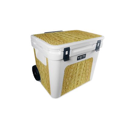 MightySkins Skin Compatible with Yeti Roadie 60 Wheeled Cooler - Golden Croc | Protective, Durable, and Unique Vinyl Decal wrap Cover | Easy to Apply, Remove, and Change Styles | Made in The USA