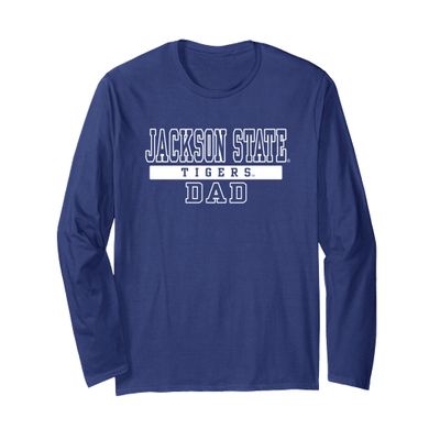 Jackson State Tigers Dad Starset Navy Officially Licensed Long Sleeve T-Shirt