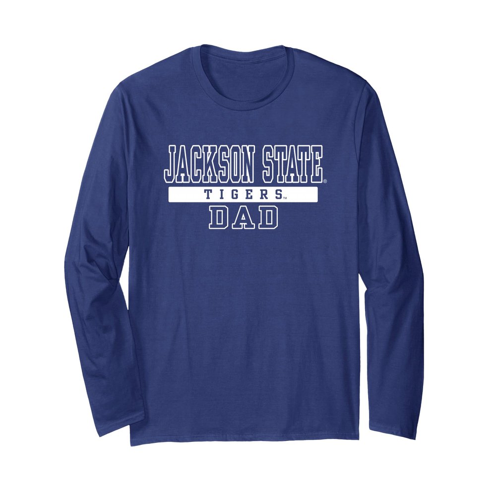 Jackson State Tigers Dad Starset Navy Officially Licensed Long Sleeve T-Shirt