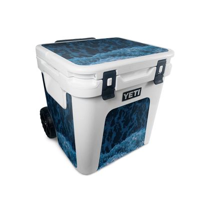 MightySkins Skin Compatible with Yeti Roadie 48 Wheeled Cooler - Ocean Waves | Protective, Durable, and Unique Vinyl Decal wrap Cover | Easy to Apply, Remove, and Change Styles | Made in The USA