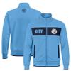 Icon Sports Officially Licensed Manchester City FC Soccer Track Jacket - Unisex Adult - MC52TJ Light Blue L view 2