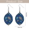 Manatee and Jellyfish Womens Dangle Earrings Wooden Earring Retro Ornaments Jewelry Gift for Birthday/Holiday view 2