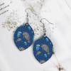 Manatee and Jellyfish Womens Dangle Earrings Wooden Earring Retro Ornaments Jewelry Gift for Birthday/Holiday view 3