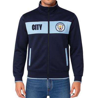 Icon Sports Officially Licensed Manchester City FC Soccer Track Jacket - Unisex Adult - MC52TJ Navy XXL