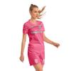 ORKY USA Women Soccer Jersey, Quick Dry Sublimation Customize Shirt Short Set, Lightweight Breathable Training Uniform Freeze(Pink L) view 3