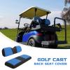 XUANYUDG0769 Golf Cart Seat Covers for EZGO TXT/RXV/Club Car DS/Precedent/Yamaha Rear Seat Cushion, Vinyl Leather Made/Adjustable Straps and Retractable Buckle/No Stapler Required - Blue view 2
